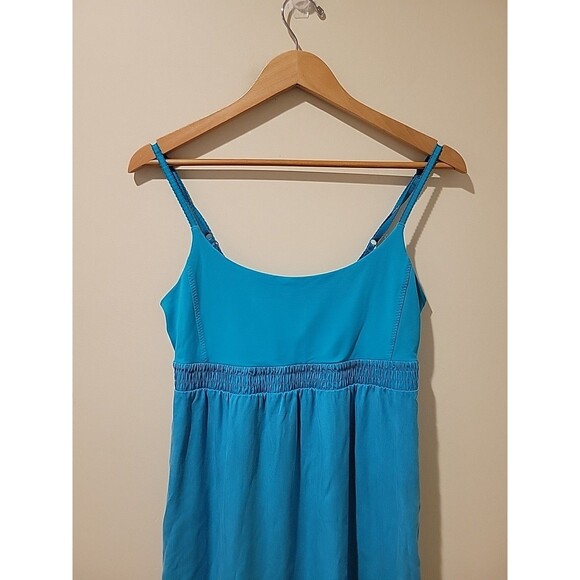 Vintage Lululemon Bliss Baby Doll Mini Dress Surge Blue Athletic Tennis Size 10 - Picture 2 of 6
